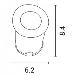 ΦΩΤΙΣΤΙΚΟ ΔΑΠΕΔΟΥ ΕΞΩΤΕΡΙΚΟ LED 3W IP65 85-265V Φ62mm ΜΑΥΡΟ PRO EUROLAMP