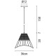 ΦΩΤΙΣΤΙΚΟ ΚΡΕΜΑΣΤΟ ΜΟΝΟΦΩΤΟ Ε27 MAX 40W D36*H28CM RATTAN - Eurolamp