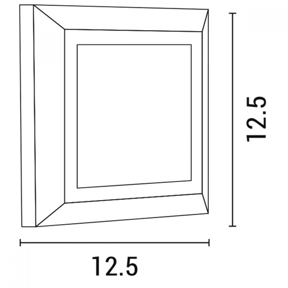 LED Φωτιστικό Τοίχου Slim Σε Γκρί 3W IP65 230V 125X125MM Eurolamp