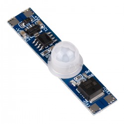 GloboStar® SENSOR-PROFILE 70697 Mini PIR Ανιχνευτής-Αισθητήρας Κίνησης Modular για Προφίλ Αλουμινίου - DC 5-24V 1 x 6A 144W - Max 6A 144W - IP20 - Γωνία Ανίχνευσης 180° & Απόσταση Ανίχνευσης 3 Μέτρα με 30 Sec Χρόνο Αναμονής -  Μ4.9 x Π1 x Υ1.2cm - 2 Χ