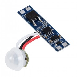 GloboStar® SENSOR-PROFILE 70692 Mini PIR Ανιχνευτής-Αισθητήρας Κίνησης Modular για Προφίλ Αλουμινίου - DC 5-24V 1 x 8A 192W - Max 8A 192W - IP20 - Γωνία Ανίχνευσης 180° & Απόσταση Ανίχνευσης 3 Μέτρα με 30 Sec Χρόνο Αναμονής -  Μ4.3 x Π1 x Υ1.5cm - 2 Χ