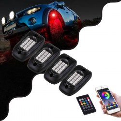 GloboStar® 85331 Car Underbody LED Flood Kit DC 12V 60W με Smart Bluetooth Controller - Εφαρμογή APP & Ασύρματο Χειριστήριο RF Αδιάβροχο IP68 Πολύχρωμο RGB