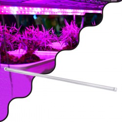 GloboStar® 85963 Linear Grow Light Full Spectrum LED Γραμμικό Φωτιστικό Ανάπτυξης Φυτών Θερμοκηπίου 120cm SMD 2835 80W 160° AC230V IP54 Εσωτερικού Χώρου για Κάλυψη Επιφάνειας 1.2m x 1.2m Πλήρους Φάσματος Φωτισμού