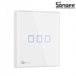 GloboStar® 80067 SONOFF T2EU3C-RF - 433MHz Wireless Smart Wall Touch Button Switch 3 Way - RF Series