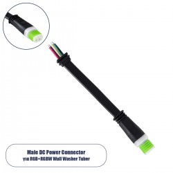 GloboStar® 90708 Ταχυσύνδεσμος Τροφοδοσίας για Wall Washer Tuber - 5 Καλώδια +/- σε Power Connector 5 PIN Male για Πολύχρωμα RGB+RGBW Tuber