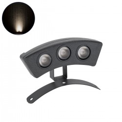 GloboStar® TREELIGHT-PLANTE 90516 Κυρτή Μπάρα Φωτισμού Wall Washer Ειδική για Φυτά - Δέντρα LED 3W 285lm 15° DC 24V Αδιάβροχο IP67 Μ11 x Π3 x Υ8.2cm Φυσικό Λευκό 4500K - Γκρι Ανθρακί - 3 Years Warranty