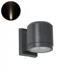 GloboStar® WALLLIGHT-SONA 90482 Φωτιστικό Τοίχου - Απλίκα LED 12W 1140lm 5° DC 24V Αδιάβροχο IP67 Μ9.5 x Π13 x Υ11cm Φυσικό Λευκό 4500K - Γκρι Ανθρακί - 3 Years Warranty