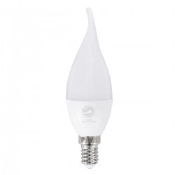 GloboStar® 60008 Λάμπα LED E14 C37T Κεράκι 6W 564lm 260° AC 220-240V IP20 Φ3.7 x Υ12.5cm Θερμό Λευκό 2700K - 3 Years Warranty