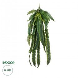 GloboStar® Artificial Garden FERN HANGING BRANCH 20247 Τεχνητό Διακοσμητικό Κρεμαστό Φυτό Φτέρη Υ120cm