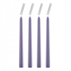 GloboStar® LAVENDER-FIELD 35203 ΣΕΤ 4 Αρωματικά Κεριά Κηροπηγίου Παραφίνης με Άρωμα Λεμόνι - Λεβάντα Μωβ Μ2 x Π2 x Υ25cm