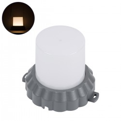 GloboStar® WALLLIGHT-MONA 90629 Φωτιστικό Τοίχου - Απλίκα Point Light LED 12W 1320lm 360° DC 24V Αδιάβροχο IP65 Φ13 x Υ12.5cm Θερμό Λευκό 3000K - Γκρι Ανθρακί - 3 Years Warranty