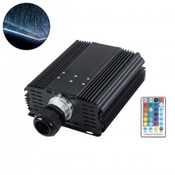 GloboStar® 79624 Μηχανή Οπτικής Ίνας Μονής Κεφαλής - Fiber Optic Light Machine Single Head LED 45W AC 220-240V με Ασύρματο Χειριστήριο RF 2.4Ghz Μ29 x Π20 x Υ8.5cm RGBW - 2 Years Warranty