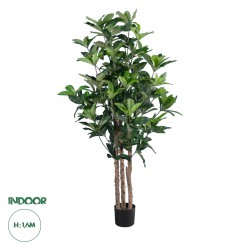 GloboStar® Artificial Garden FORTUNE GUIANA TREE 20056 Τεχνητό Διακοσμητικό Φυτό Καστανιά του Μαλαμπάρ Υ160cm