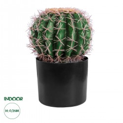 GloboStar® Artificial Garden FEROCACTUS 20092 Τεχνητό Διακοσμητικό Φυτό Φερόκακτος Υ26cm