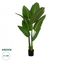 GloboStar® Artificial Garden GREEN STRELITZIA 20369 Τεχνητό Διακοσμητικό Φυτό Πράσινη Στερλίτσια Υ120cm