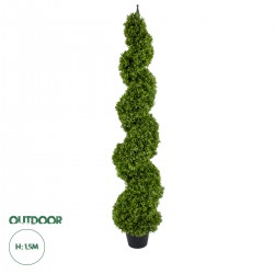 GloboStar® Artificial Garden BUXUS SPIRAL 20402 Τεχνητό Διακοσμητικό Φυτό Σπιράλ Πυξός Υ150cm