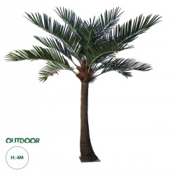 GloboStar® Artificial Garden COCONUT PALM TREE 20442 Τεχνητό Διακοσμητικό Φοινικόδεντρο Κοκοφοίνικας Εξωτερικού Χώρου IP68 UV Certified Protection Υ400cm