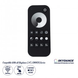 GloboStar® 71569 RT1 SKYDANCE Ασύρματο Χειριστήριο Αφής RF 2.4Ghz 1 Group για όλα τα Μονόχρωμα SKYDANCE Controller DC 3V 2 x AAA - IP20 Μαύρο Μ12.2 x Π5.3 x Υ1.7cm - 5 Years Warranty