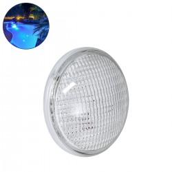 GloboStar® POOLANO 61535 Λάμπα LED Σποτ Πισίνας GX16D PAR56 25W 1875lm 120° AC/DC 12V Αδιάβροχο IP68 IK06 Tempered Glass Φ18 x Υ10cm Θερμό Λευκό 2700K - Bridgelux Chip - 3 Years Warranty