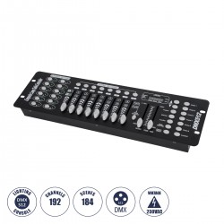 GloboStar® 73493 DMX 192 Channel Fader Console - Κονσόλα Φωτισμού 192 Καναλιών DMX AC 100-240V - IP20 Μ48 x Π13.5 x Υ7cm - 2 Χρόνια Εγγύηση