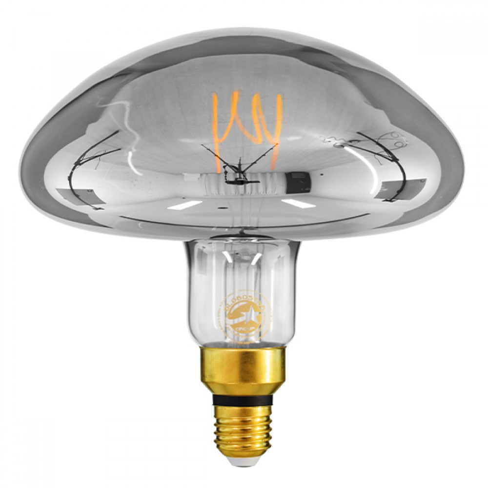 Λάμπα E27 MR200 Mushroom LED SOFT SPIRAL FILAMENT 6W 480 lm 320° AC 85-265V Edison Retro με Φιμέ Γυαλί Θερμό Λευκό 2700 K Dimmable
