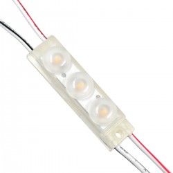 GloboStar® 73710 20 Τεμάχια x LED Modules 3 x SMD 3030 LUMILED LUXEON CHIP 1W 120lm DC 12V IP67 Θερμό Λευκό 3000K