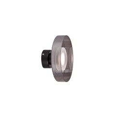 Inlight Κρεμαστό φωτιστικό από μαύρο μέταλλο και φιμέ γυαλί 12W 1320LM 3CCT D:20cm (43060-Black/smoky)