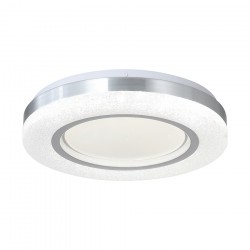 InLight Πλαφονιέρα οροφής LED 72W 3CCT από λευκό και ασημί ακρυλικό D:50cm (42016-Α)