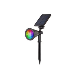 InLight Amistad-LED 2W RGB Solar Spike Light in Black Color (80204910S)