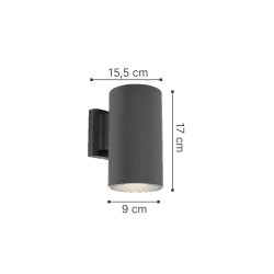 it-Lighting Candler E27 Up or Down Outdoor Light in Anthracite  Color (80203744)