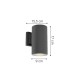 it-Lighting Candler E27 Up or Down Outdoor Light in Anthracite  Color (80203744)