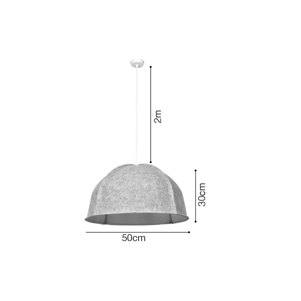 Inlight Acoustic Light 1xE27 Pendant Light D:50cmx30cm (4061)