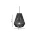 Inlight Κρεμαστό φωτιστικό με καπέλο από ίνα 1xE27 D:25cm (4057-C)