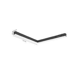 Inlight Γραμμικό φωτιστικό LED 24W 3CCT για ultra thin ράγα σε μαύρη απόχρωση D:30X2,6X2,4cm (TMU0180-Black)