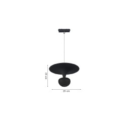 Inlight Κρεμαστό Φωτιστικό LED 5W 3CCT για Ultra-Thin μαγνητική ράγα σε λευκή απόχρωση D:23X20cm (TMU0240-White)