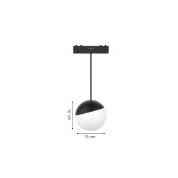 Inlight Κρεμαστό Φωτιστικό LED 6W 3000K-6000K για Ultra-Thin μαγνητική ράγα σε λευκή απόχρωση D:10X10cm (TMZ0050-White)