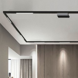 Inlight Φωτιστικό LED 24W 3CCT για μαγνητική ράγα σε μαύρη απόχρωση D:43,5X2,2X4,3cm (TM0020-Black)