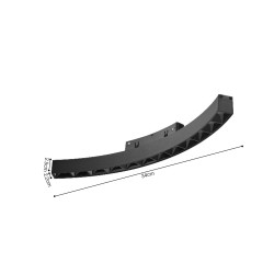 Inlight Γραμμικό φωτιστικό Curved LED 12W 3000K για μαγνητική ράγα σε μαύρη απόχρωση D:34x2,2x2,5cm (TMC0041-Black)