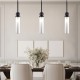 Inlight Κρεμαστό φωτιστικό LED 1xG9 από μαύρο μέταλλο και γυαλί D:49x200cm (4074-Black)