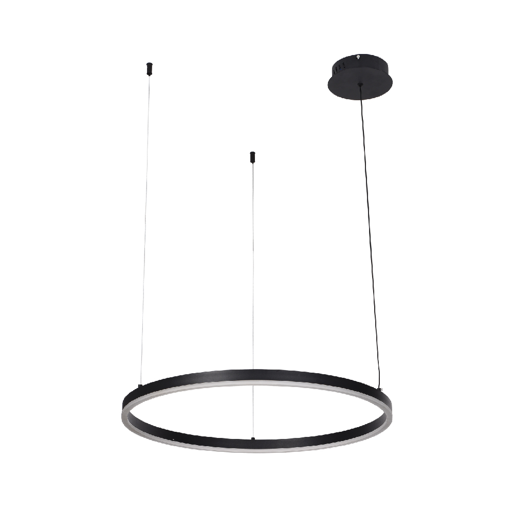 Inlight Κρεμαστό φωτιστικό LED 36W 3CCT (by switch on base) D:80cm (6095-AB-Black)