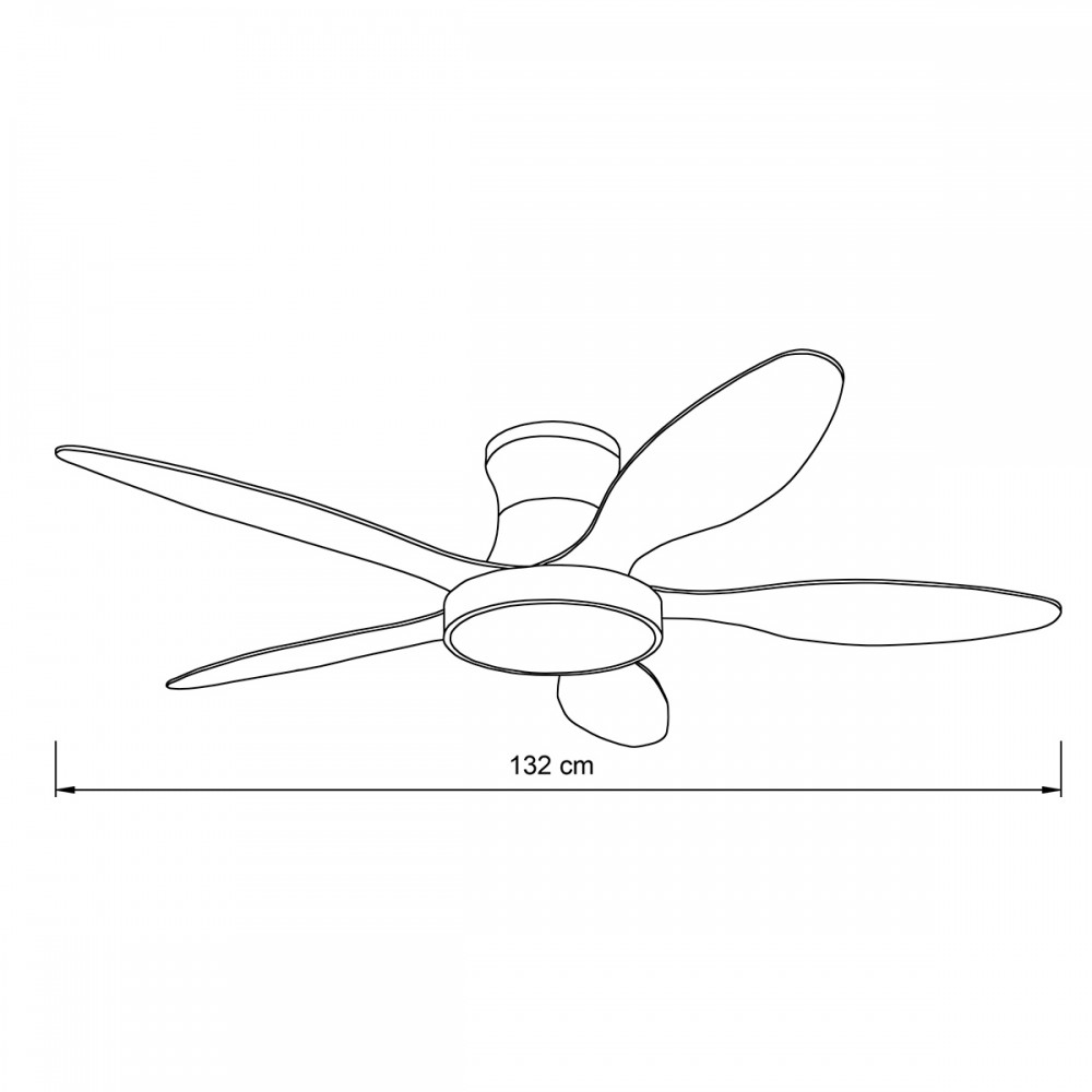 it-Lighting Denali 24W 3CCT LED Fan Light in White and wooden Color (102000710)