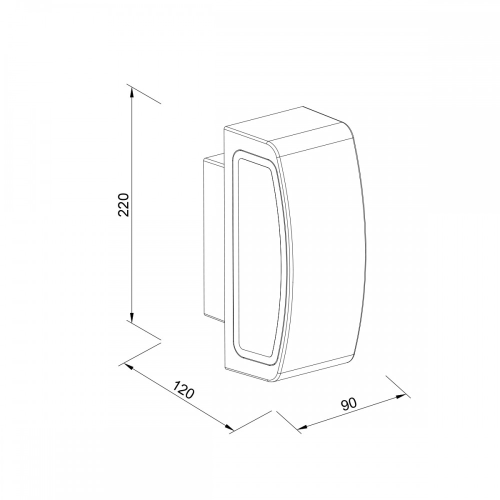 it-Lighting Winona 1xΕ27 Outdoor Up-Down Wall Lamp Black D:90x120x220mm (80205414)