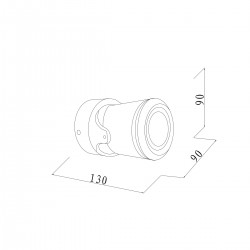 it-Lighting Crescent 1xGU10 Outdoor Spot Grey D:90x90x130mm (80206034)
