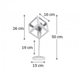 InLight Επιτραπέζιο φωτιστικό από λευκό μέταλλο 1XE27 D:50cm (3442-WH)