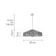 InLight Κρεμαστό φωτιστικό καφέ από σχοινί 1XE27 D:45cm (4029-Β)