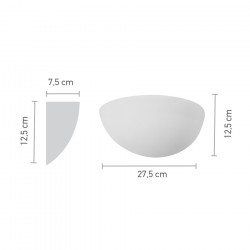 InLight Επιτοίχιο φωτιστικό λευκό από γύψο 1XE14 D:27,5cm (43032)