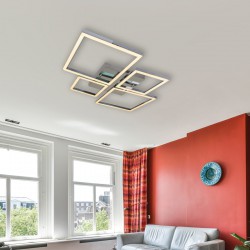 InLight Πλαφονιέρα οροφής LED 70W 3CCT σε χρυσαφί απόχρωση D:65cm (6051-GL)