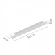 InLight Γραμμικό φωτιστικό LED 20W 3000K για μονοφασική ράγα σε μαύρη απόχρωση D:30cmX3,3cm (T02601-BL)