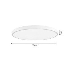 InLight Πλαφονιέρα οροφής LED 150W 3CCT (by switch on base) από λευκό μέταλλο και ακρυλικό D:80cm (42035-A-White)