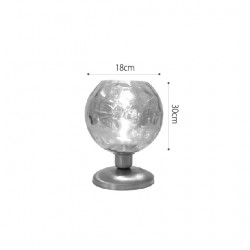 InLight Επιτραπέζιο φωτιστικό από μέταλλο και διάφανο γυαλί 1XE27 D:30cm (3043-Transparent)